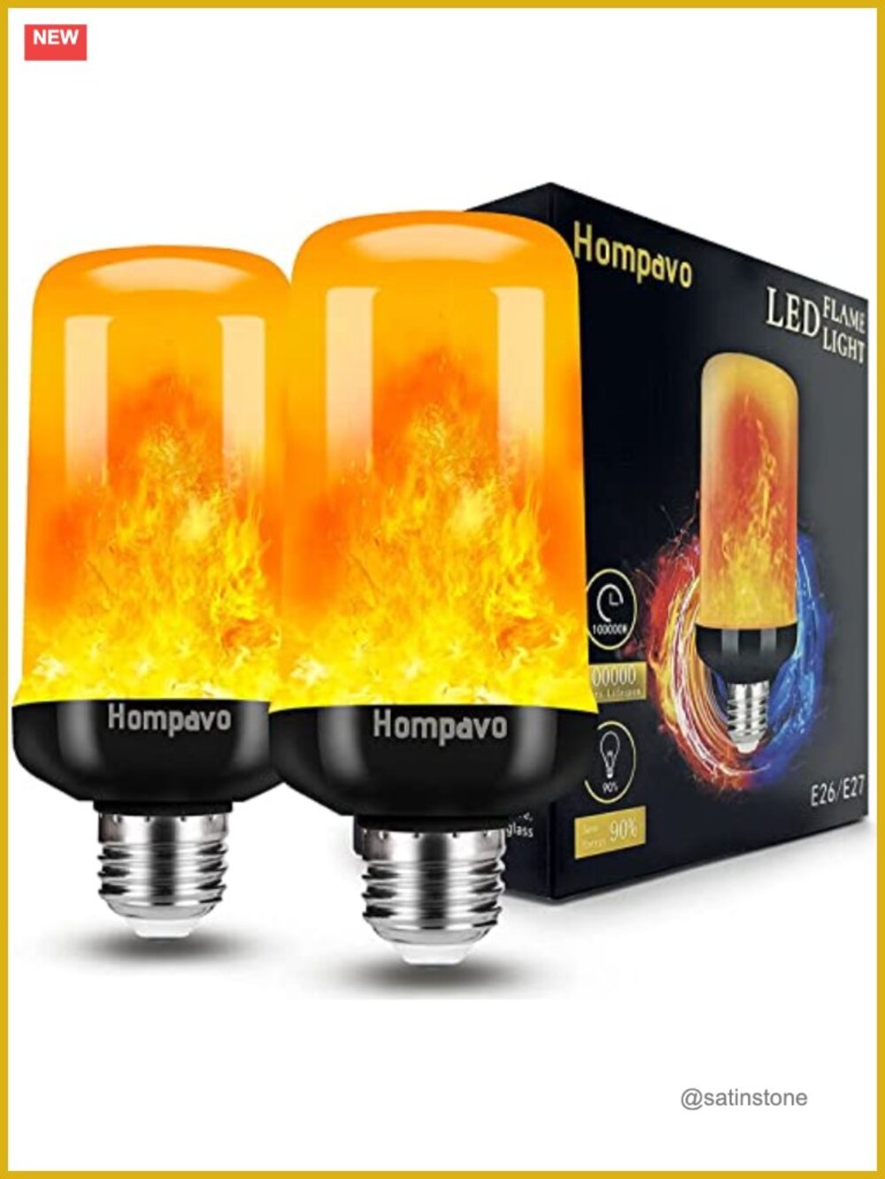 LED Flame Effect Light Bulbs - Upside Down Effect